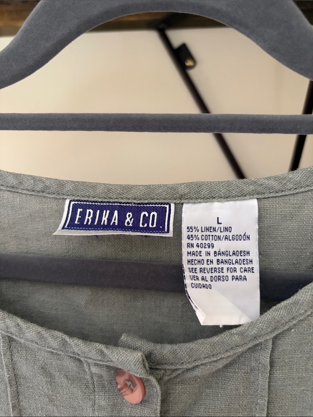 Vintage Erika & CO. Cotton/Linen Blend Top - Picture 3 of 7